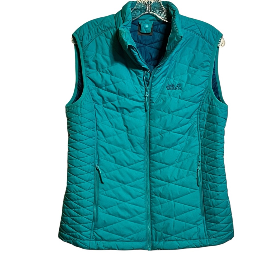 Jack Wolfskin Stormlock Microguard Turquoise Quilted Vest Jacket Coat Size M